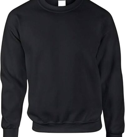 Bisiklet Yaka Sweatshirt Siyah IKS03