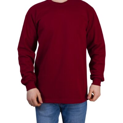 İki İplik Sweatshirt Bordo iks003