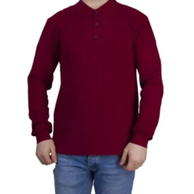 Polo Yaka Sweatshirt Bordo